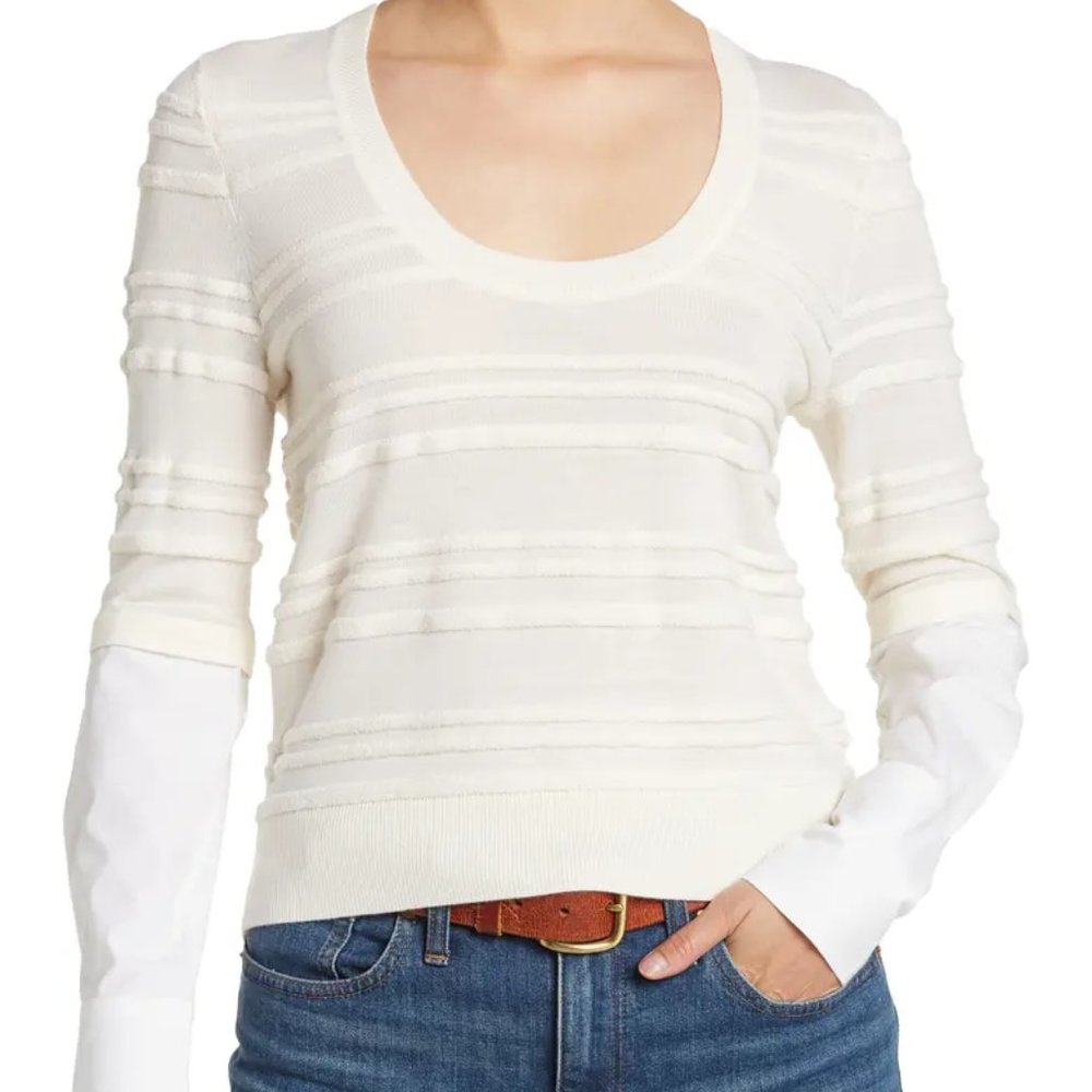 Veronica Beard Juni Sweater - Ivory Large
